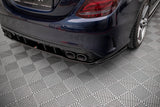 Maxton Design Central Rear Splitter (With Vertical Bars) Mercedes-AMG C 43 Sedan W205 Facelift