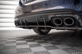 Maxton Design Central Rear Splitter (With Vertical Bars) Mercedes-AMG C 43 Sedan W205 Facelift