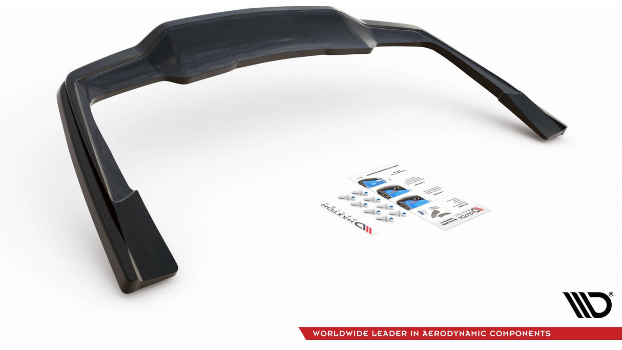 Maxton Design Central Rear Splitter (With Vertical Bars) Mercedes-AMG C 63AMG Coupe C205 Facelift