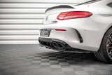 Maxton Design Central Rear Splitter (With Vertical Bars) Mercedes-AMG C 63AMG Coupe C205 Facelift