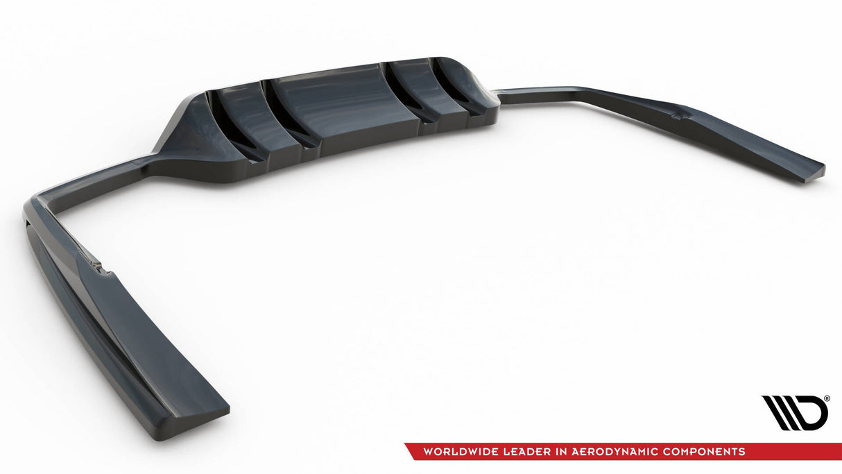 Maxton Design Central Rear Splitter (With Vertical Bars) Mercedes-AMG C43 Coupe C205 Facelift