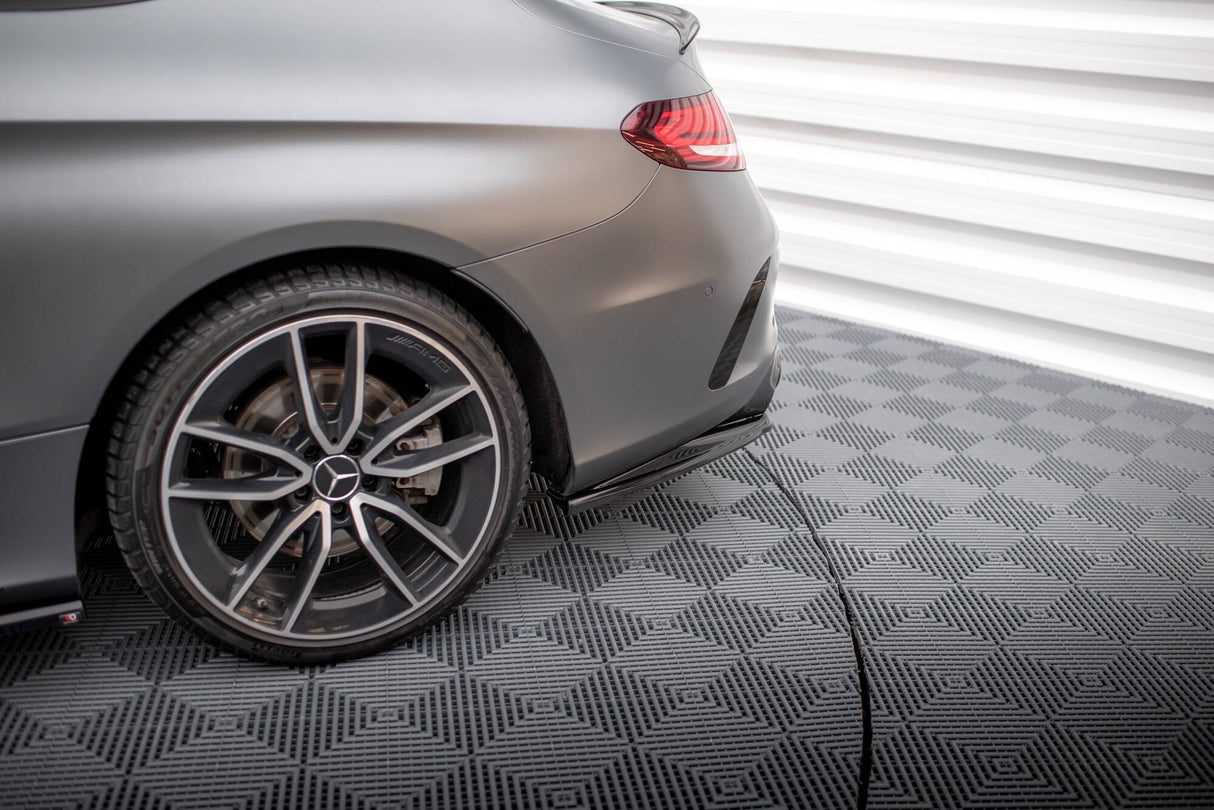 Maxton Design Central Rear Splitter (With Vertical Bars) Mercedes-AMG C43 Coupe C205 Facelift