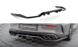 Maxton Design Central Rear Splitter (With Vertical Bars) Mercedes-AMG C43 Coupe C205 Facelift
