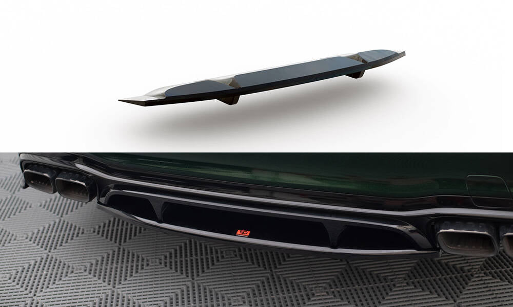 Maxton Design Central Rear Splitter (With Vertical Bars) Mercedes-AMG E63 W213 Facelift