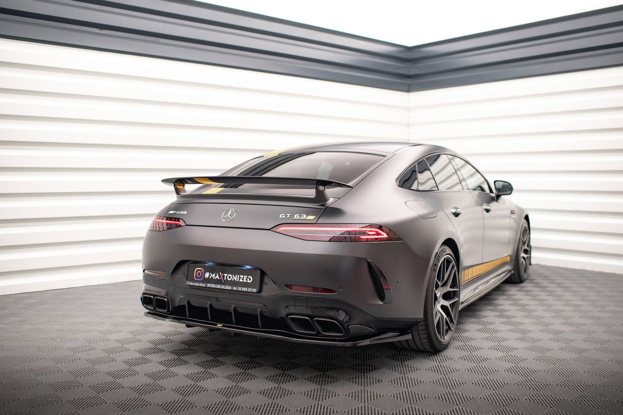 Maxton Design Central Rear Splitter (With Vertical Bars) Mercedes-AMG GT 63S 4-Door Coupe Aero