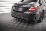 Maxton Design Central Rear Splitter (With Vertical Bars) Mercedes-Benz C AMG-Line W205 Facelift