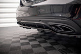 Maxton Design Central Rear Splitter (With Vertical Bars) Mercedes-Benz C AMG-Line W205 Facelift