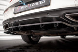 Maxton Design Central Rear Splitter (With Vertical Bars) Mercedes-Benz C Coupe AMG-Line C205 Facelift