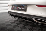 Maxton Design Central Rear Splitter (With Vertical Bars) Mercedes-Benz C Coupe AMG-Line C205 Facelift