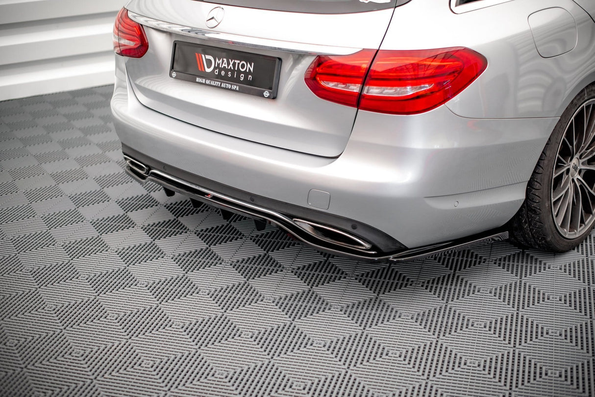 Maxton Design Central Rear Splitter (With Vertical Bars) Mercedes-Benz C W205