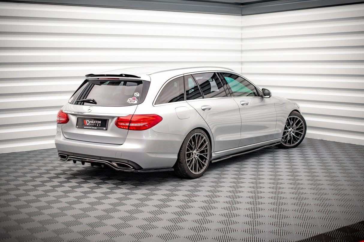 Maxton Design Central Rear Splitter (With Vertical Bars) Mercedes-Benz C W205