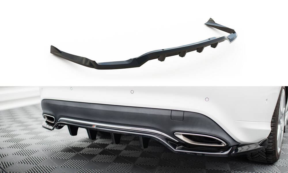 MERCEDES - BENZ CLA - C117 FACELIFT - REAR SPLITTER (WITH VERTICAL BARS)