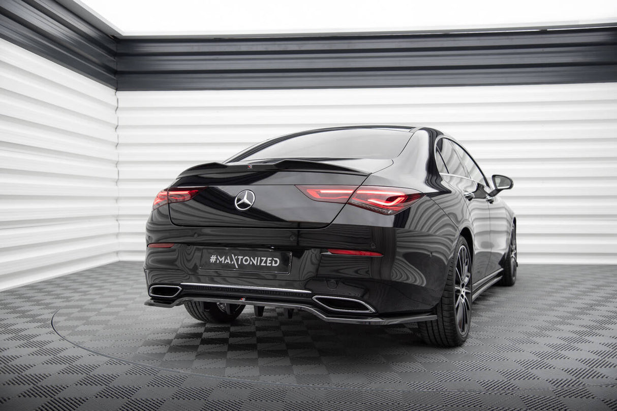 Maxton Design Central Rear Splitter (With Vertical Bars) Mercedes-Benz CLA Coupe C118