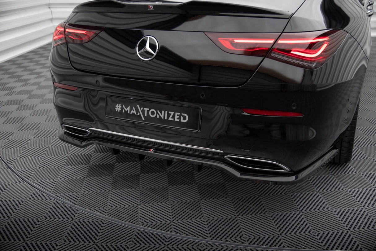 Maxton Design Central Rear Splitter (With Vertical Bars) Mercedes-Benz CLA Coupe C118