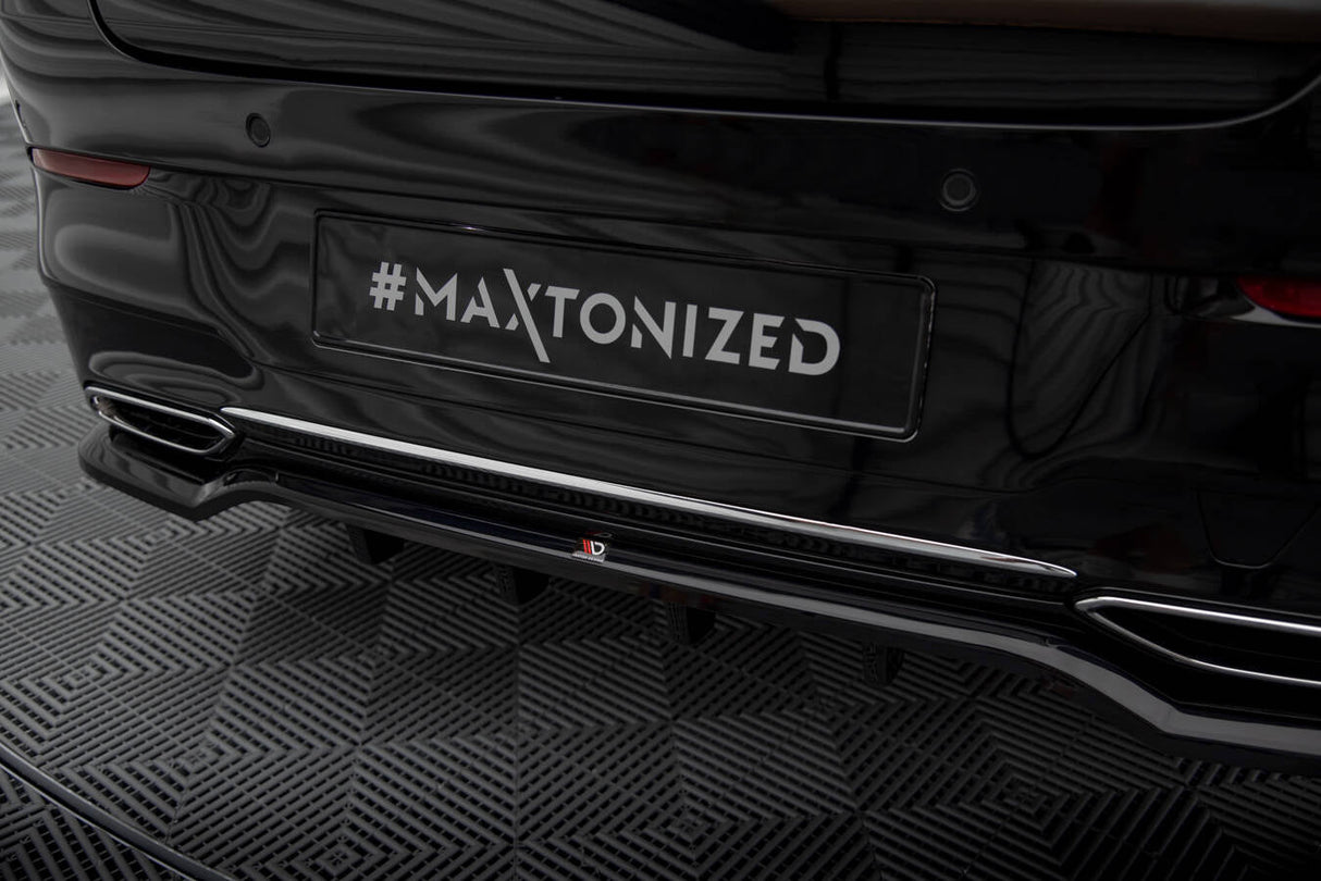Maxton Design Central Rear Splitter (With Vertical Bars) Mercedes-Benz CLA Coupe C118