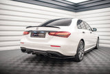 Maxton Design Central Rear Splitter (With Vertical Bars) Mercedes-Benz E AMG-Line W213 Facelift