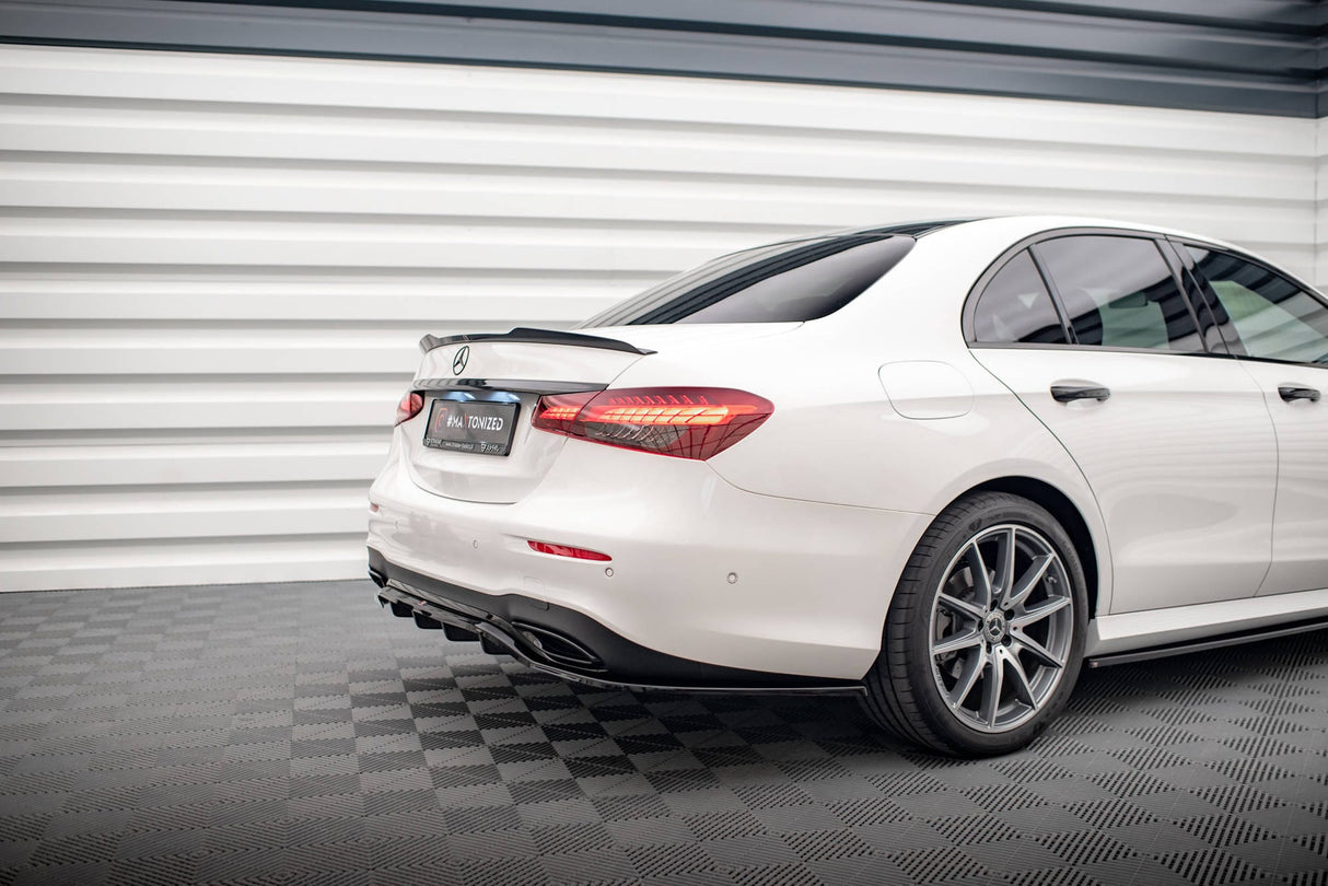Maxton Design Central Rear Splitter (With Vertical Bars) Mercedes-Benz E AMG-Line W213 Facelift
