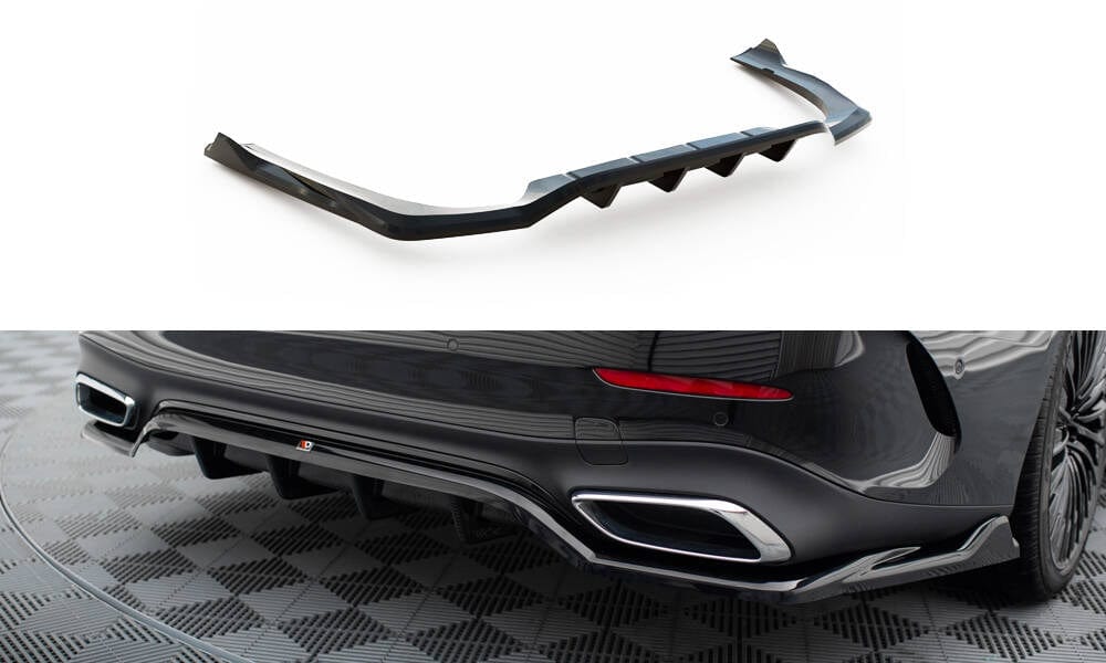 Maxton Design Central Rear Splitter (With Vertical Bars) Mercedes-Benz E AMG-Line W214