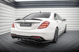 Maxton Design Central Rear Splitter (With Vertical Bars) Mercedes-Benz S AMG-Line W222 Facelift