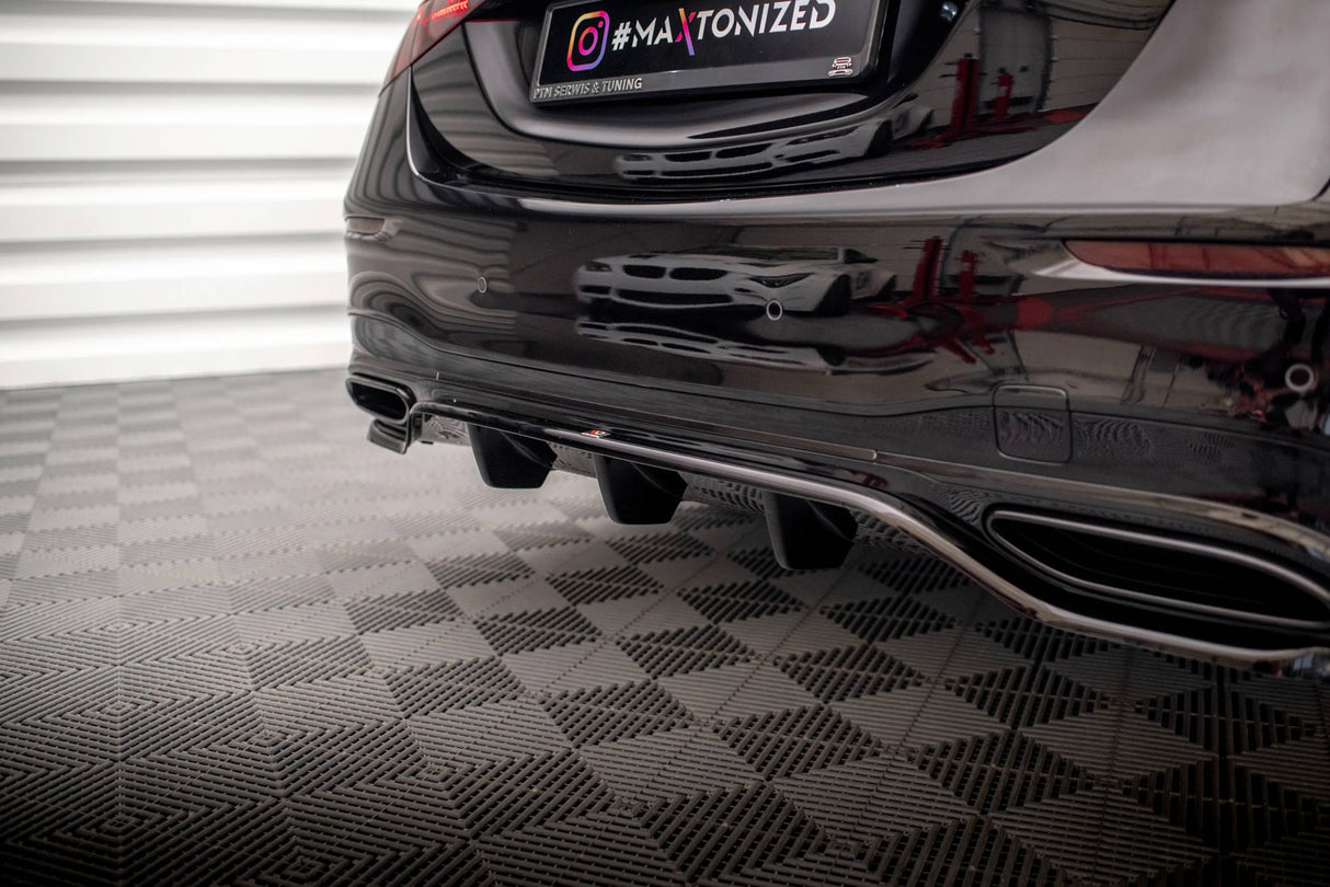Maxton Design Central Rear Splitter (With Vertical Bars) Mercedes-Benz S AMG-Line W223