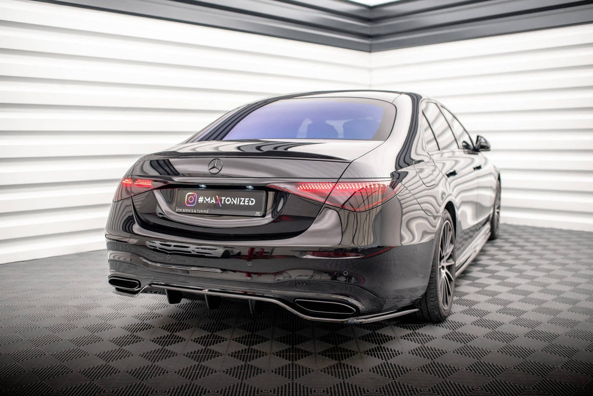 Maxton Design Central Rear Splitter (With Vertical Bars) Mercedes-Benz S AMG-Line W223