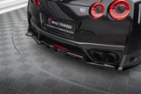 Maxton Design Central Rear Splitter (With Vertical Bars) Nissan Gtr R35 Facelift