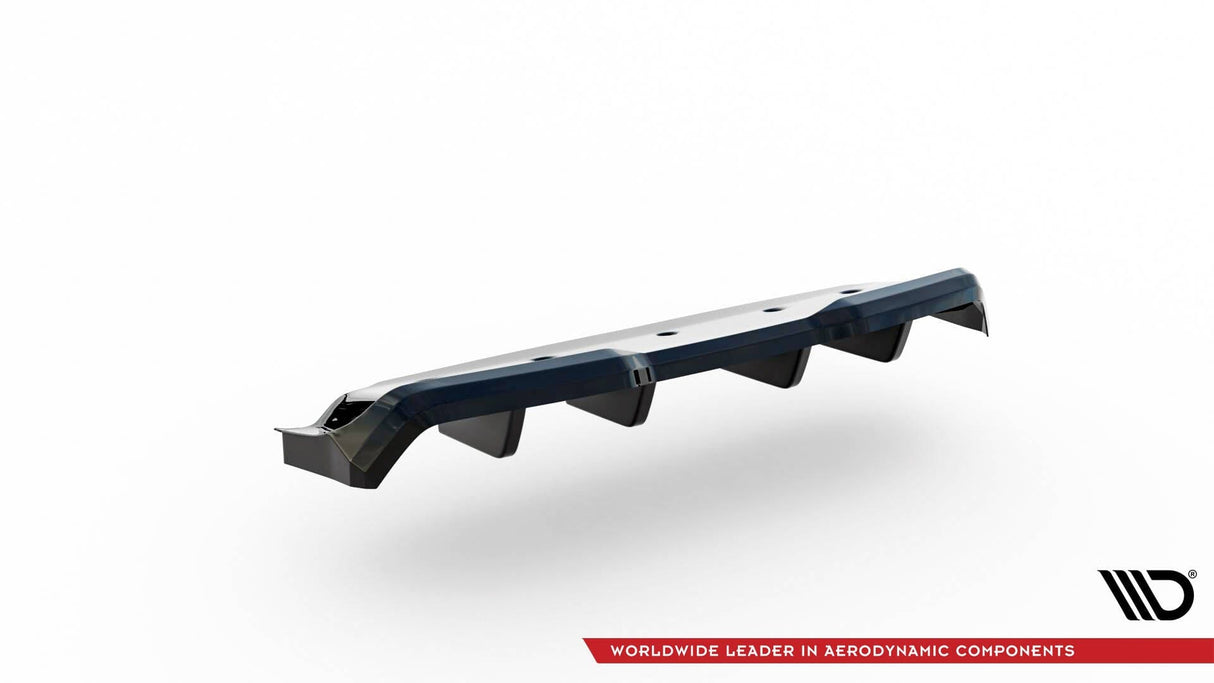 Maxton Design Central Rear Splitter (With Vertical Bars) Nissan Gtr R35 Facelift