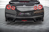 Maxton Design Central Rear Splitter (With Vertical Bars) Nissan Gtr R35 Facelift