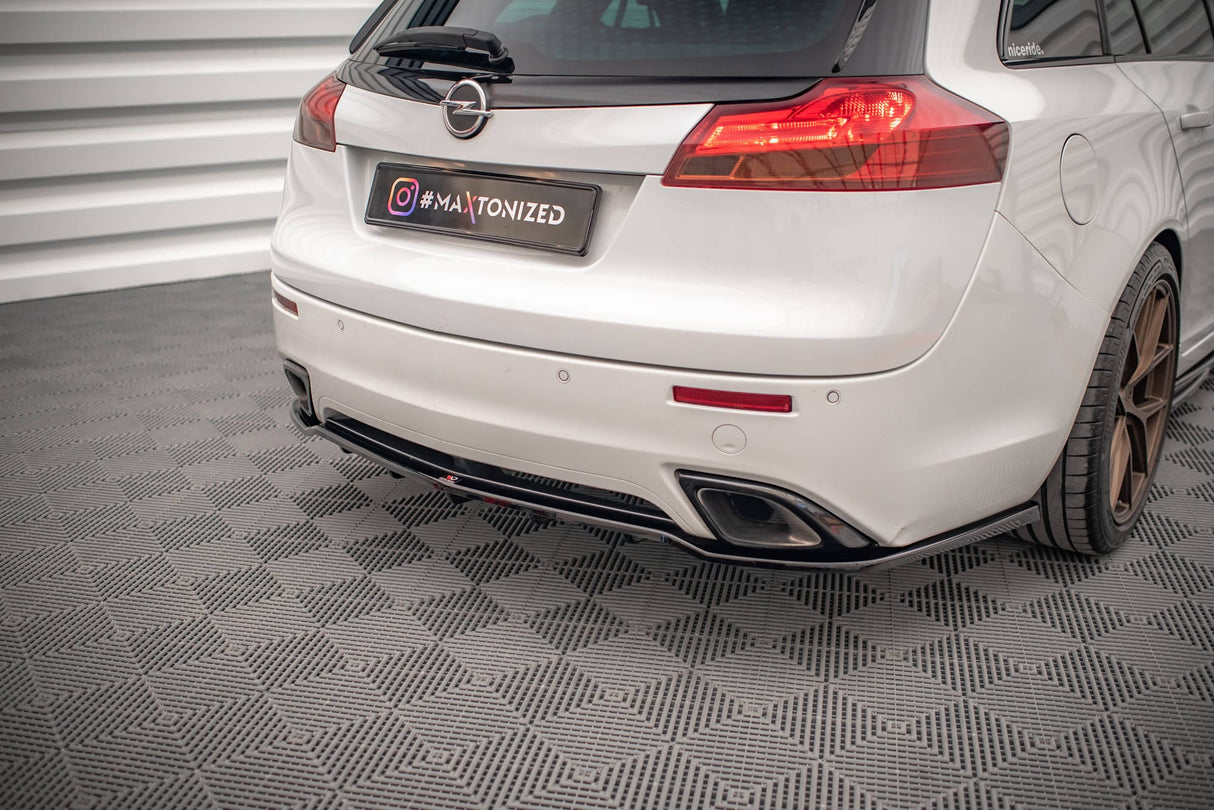 Maxton Design Central Rear Splitter (With Vertical Bars) Opel Insignia Estate Opc MK1