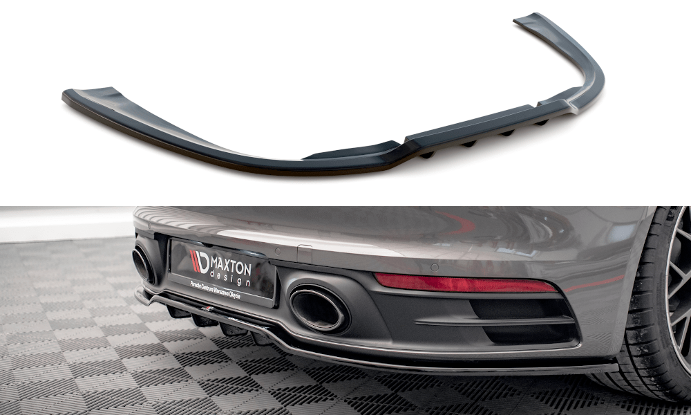 Maxton Design Central Rear Splitter (With Vertical Bars) Porsche 911 Carrera 4S 992