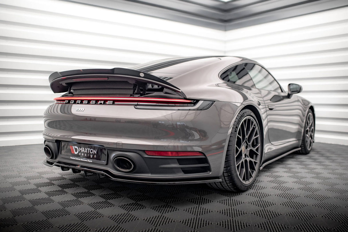 Maxton Design Central Rear Splitter (With Vertical Bars) Porsche 911 Carrera 4S 992