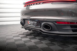 Maxton Design Central Rear Splitter (With Vertical Bars) Porsche 911 Carrera 4S 992