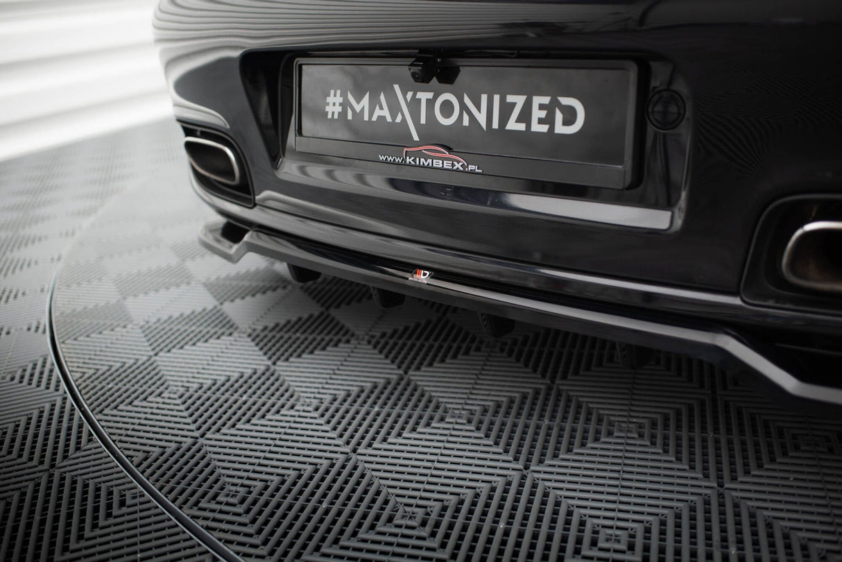 Maxton Design Central Rear Splitter (With Vertical Bars) Porsche 911 Turbo 997