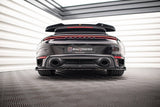 Maxton Design Central Rear Splitter (With Vertical Bars) Porsche 911 Turbo S 992