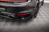Maxton Design Central Rear Splitter (With Vertical Bars) Porsche 911 Turbo S 992
