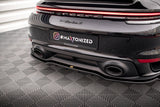 Maxton Design Central Rear Splitter (With Vertical Bars) Porsche 911 Turbo S 992