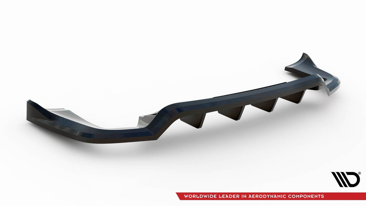 Maxton Design Central Rear Splitter (With Vertical Bars) Porsche Cayenne Mk2 Facelift