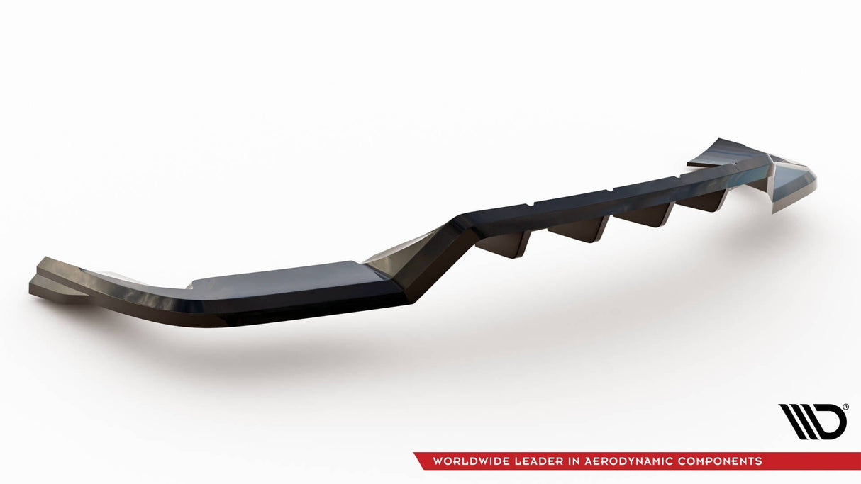 Maxton Design Central Rear Splitter (With Vertical Bars) Porsche Cayenne Sport Design Mk3