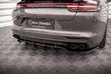 Maxton Design Central Rear Splitter (With Vertical Bars) Porsche Panamera 971 Turbo S E-Hybrid / E-Hybrid