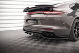 Maxton Design Central Rear Splitter (With Vertical Bars) Porsche Panamera 971 Turbo S E-Hybrid / E-Hybrid