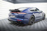 Maxton Design Central Rear Splitter (With Vertical Bars) Porsche Panamera E-Hybrid 971 Facelift