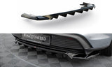 Maxton Design Central Rear Splitter (With Vertical Bars) Porsche Taycan / Taycan 4 / Taycan 4S / Taycan GTS Mk1