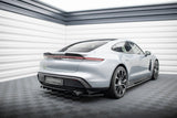 Maxton Design Central Rear Splitter (With Vertical Bars) Porsche Taycan / Taycan 4 / Taycan 4S / Taycan GTS Mk1