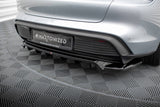 Maxton Design Central Rear Splitter (With Vertical Bars) Porsche Taycan / Taycan 4 / Taycan 4S / Taycan GTS Mk1