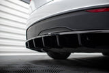 Maxton Design Central Rear Splitter (With Vertical Bars) Tesla Model X MK1 Facelift