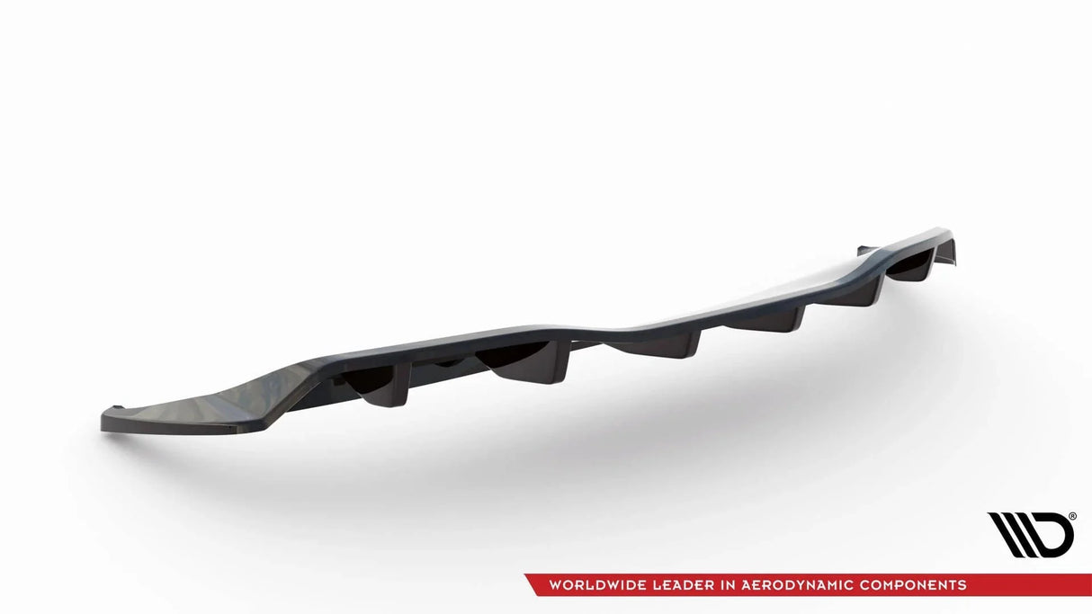 Maxton Design Central Rear Splitter (With Vertical Bars) - Tesla / Model Y