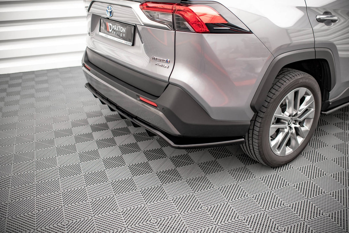 Maxton Design Central Rear Splitter (With Vertical Bars) Toyota Rav4 MK5