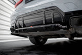 Maxton Design Central Rear Splitter (With Vertical Bars) V.1 BMW M340I G20 / G21 Facelift