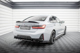 Maxton Design Central Rear Splitter (With Vertical Bars) V.1 BMW M340I G20 / G21 Facelift
