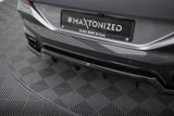 Maxton Design Central Rear Splitter (With Vertical Bars) V.1 BMW X6 M-Pack G06 Facelift